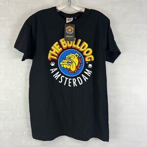 The Bulldog Amsterdam Originals Black 100% Cotton T‎ Shirt Size Medium NWT